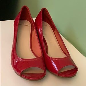 Red peep toe wedge heel - Cole Haan